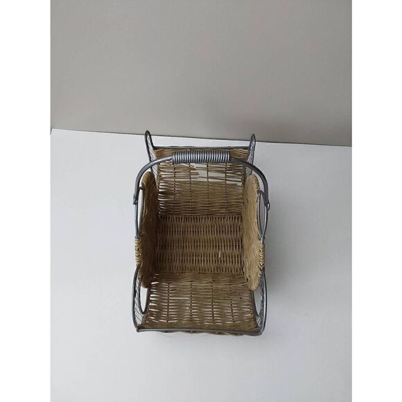 Basket Teapot-shaped Rattan and Metal - Picture 3 of 6